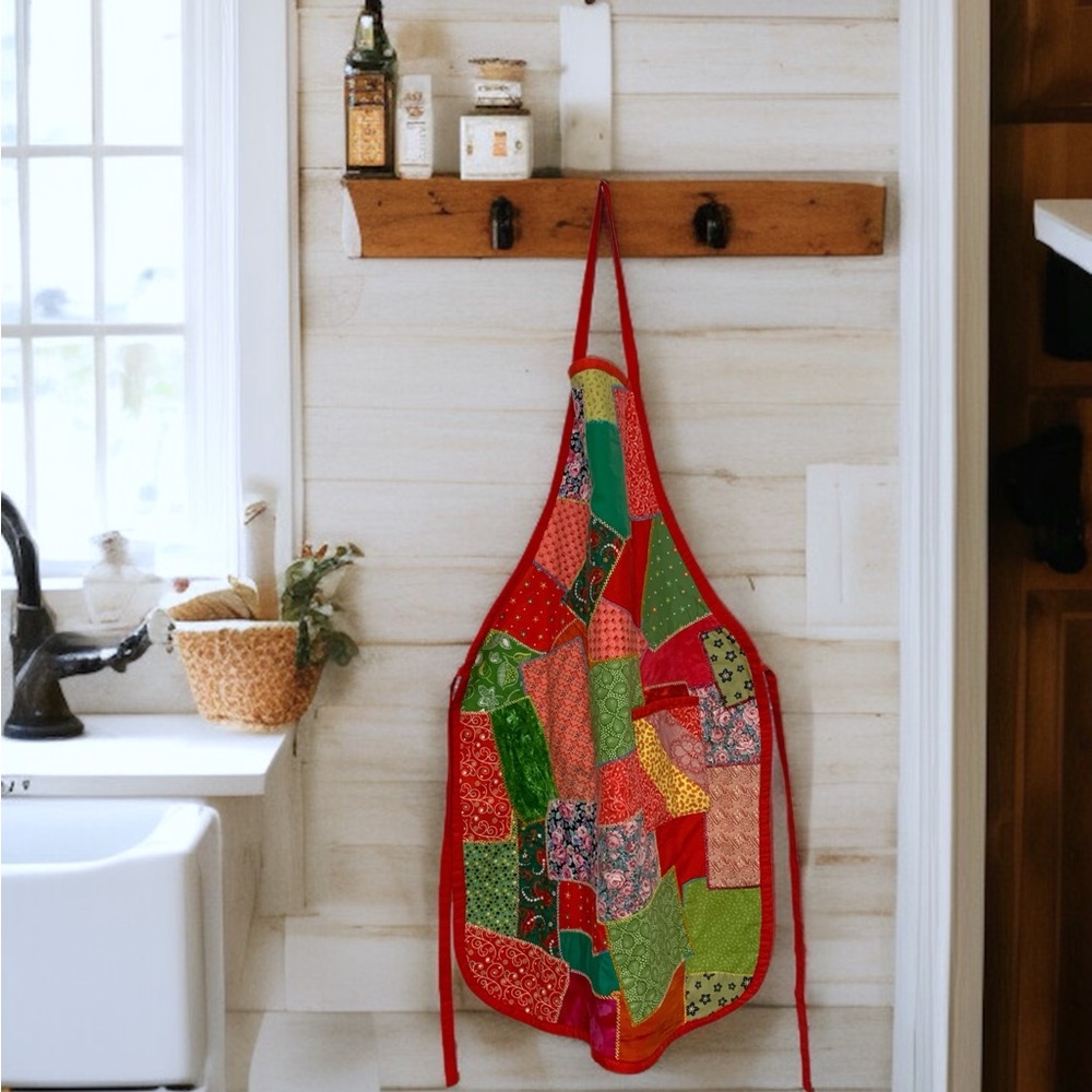 Handmade Patchwork Bib Apron